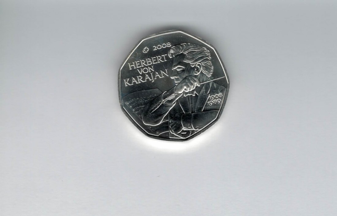  5 Euro 2008 Herbert von Karajan silber/8g fein Österreich Spittalgold9800 (4974/13   