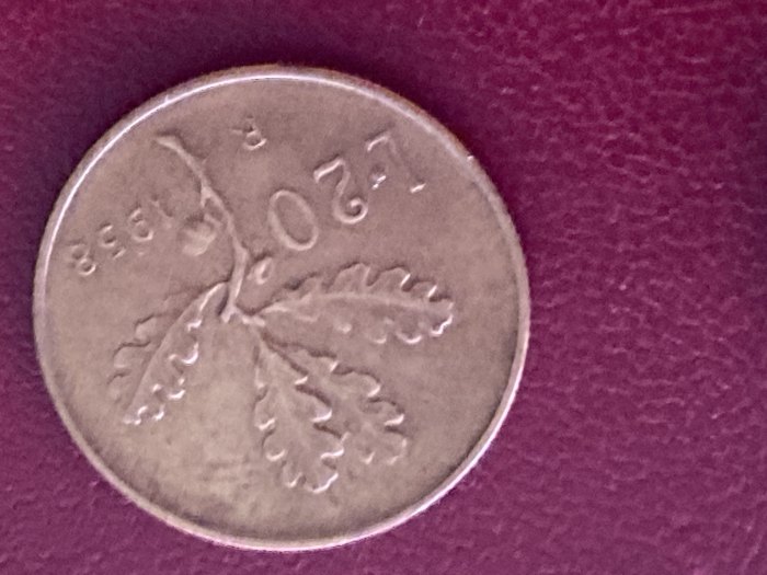  Münze Umlaufmünze Italien 20 Lire 1958   
