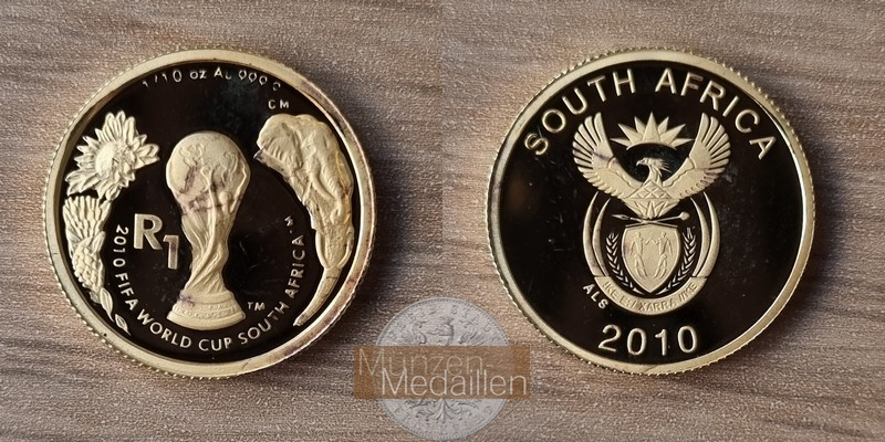 Süd-Afrika MM-Frankfurt Feingewicht: 3,11g 1 Rand - FIFA 2010