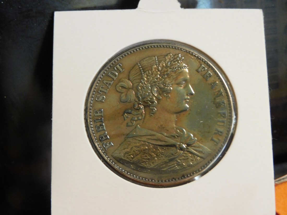 GERMANY 1 THALER 1860 FRANKFURT.GRADE-PLEASE SEE PHOTOS.