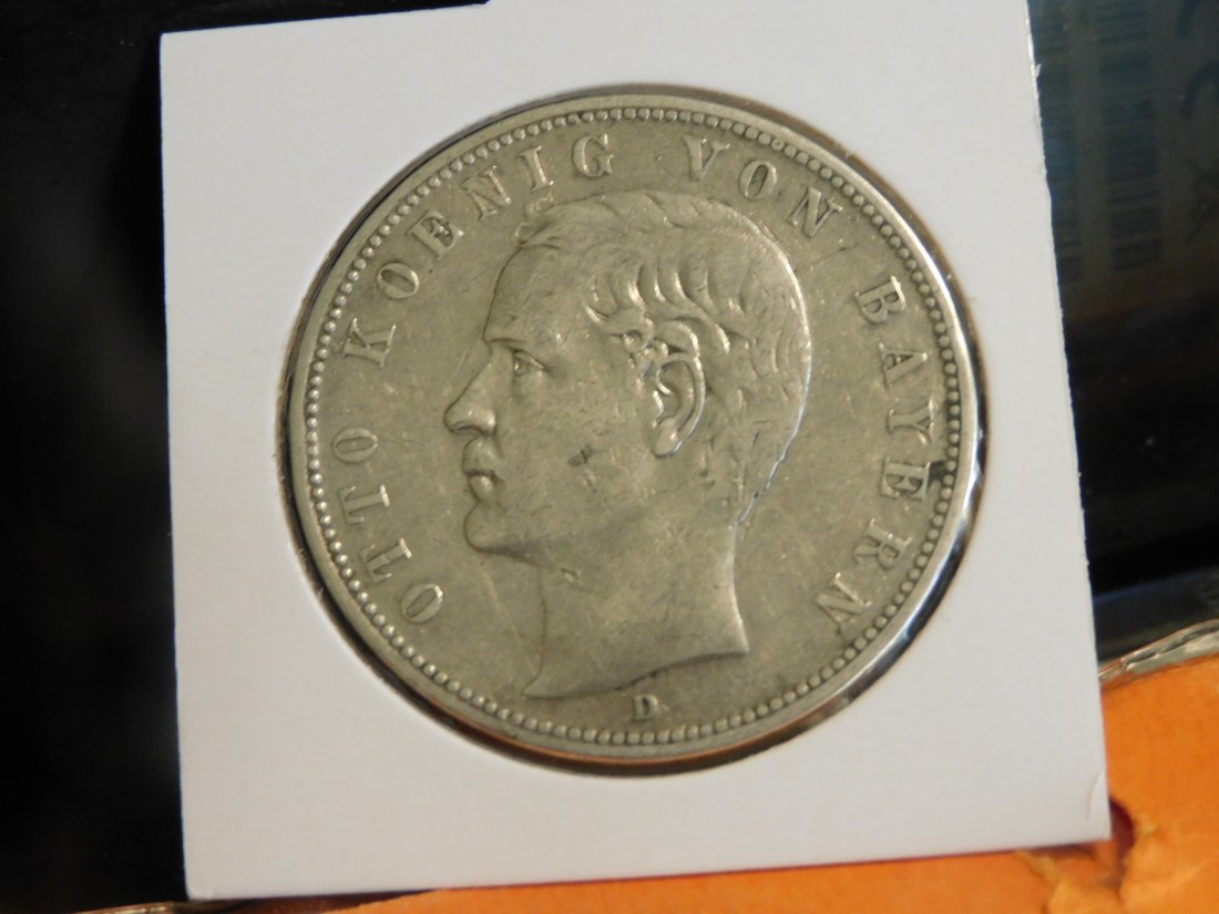 GERMANY 5 MARK 1904 BAVARIA.GRADE-PLEASE SEE PHOTOS.