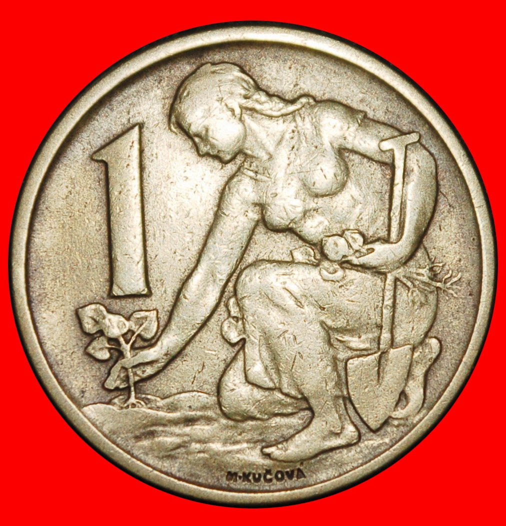  Ⰶ COMMUNIST LION (1961-1990): CZECHOSLOVAKIA ★ 1 CROWN 1965 DIES I+A! ★LOW START ★ NO RESERVE!   