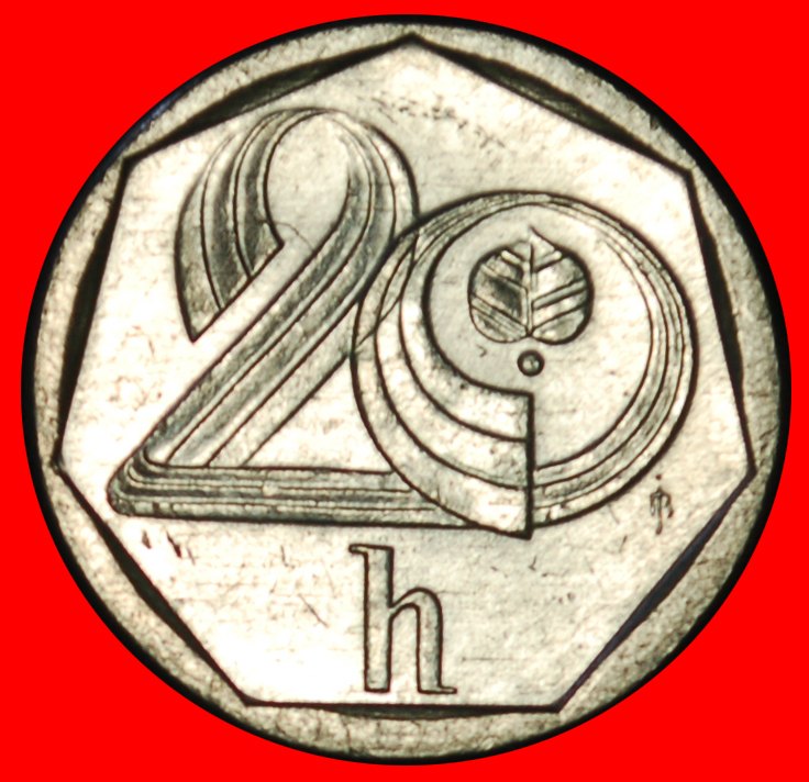  Ⰶ GERMANY LION (1993-2003): CZECHIA ★20 HELLERS 1993 I+A+rm! UNC MINT LUSTRE★LOW START ★ NO RESERVE!   