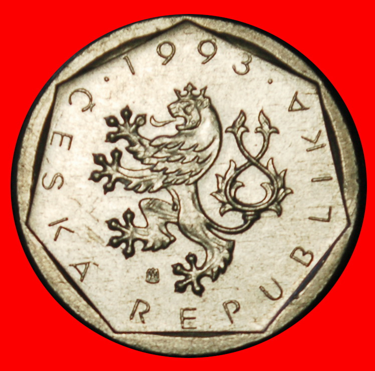  Ⰶ GERMANY LION (1993-2003): CZECHIA ★20 HELLERS 1993 I+A+rm! UNC MINT LUSTRE★LOW START ★ NO RESERVE!   