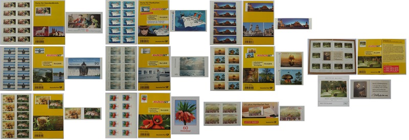  2007-2014, Germany, Set: 11 pcs stamp sheets/foil sheets, Mi DE FB 9-39, MNH(a 5% discount)   