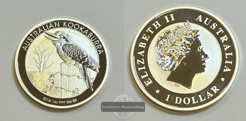  Australien 1 Dollar 2016 Kookaburra  KM#3238.1 FM-Frankfurt Feinsilber: 31,1g   