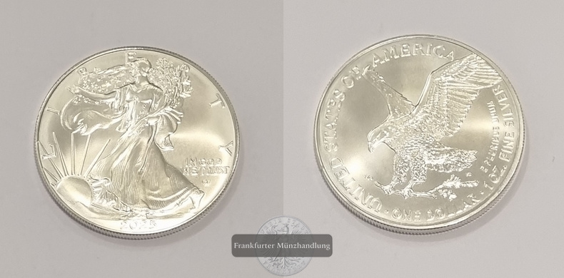  USA 1 Dollar 2025 American Eagle [W] FM-Frankfurt Feinsilber: 31,1g   