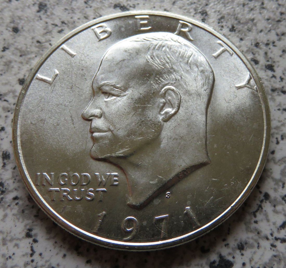  USA Eisenhower Dollar 1971 S, Silber   