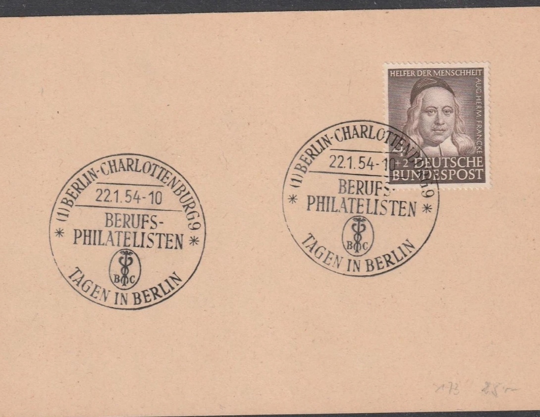  BUND Nr 173 auf Blanko Brief Sonderstempel Berlin Charlottenburg   