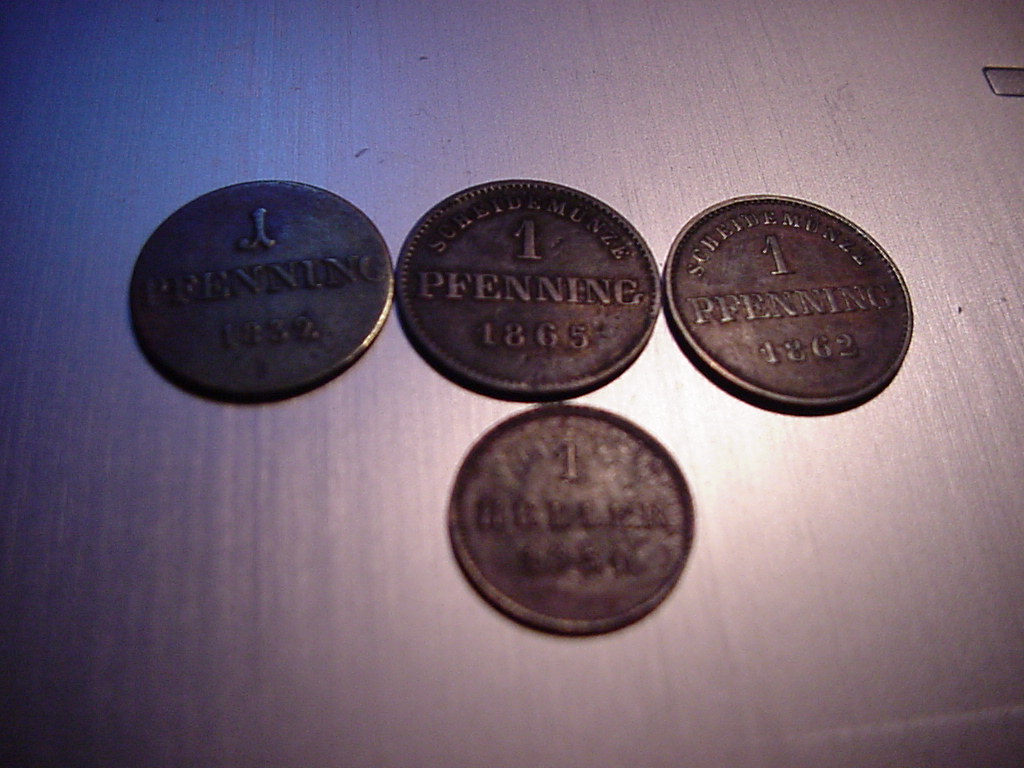 Altdeutschland3x 1 Pfennig/Heller