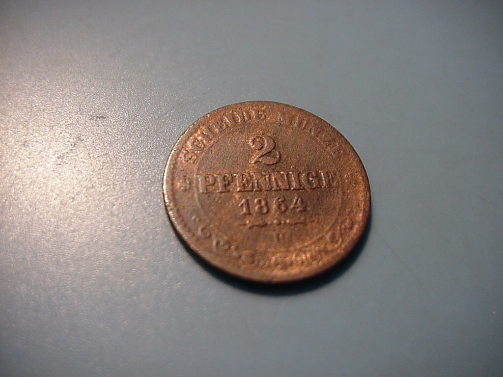 Altdeutschland Sachsen 2 Pfennig 1864
