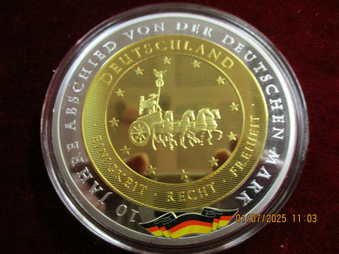  Medaille Abschied von der D-Mark 110g /1101840   