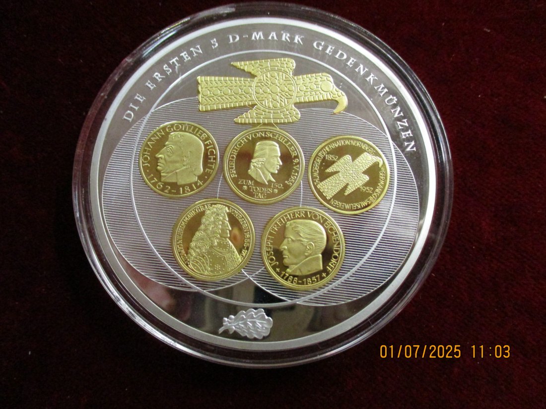  Medaille Die ersten 5 D - Mark Gedenkmünzen 110g /1101840   