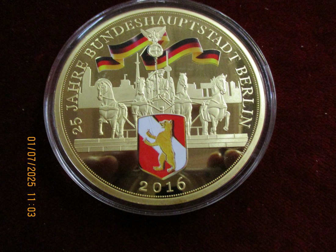  Medaille 25 Jahre Bundeshauptstadt Berlin 110g /1101840   