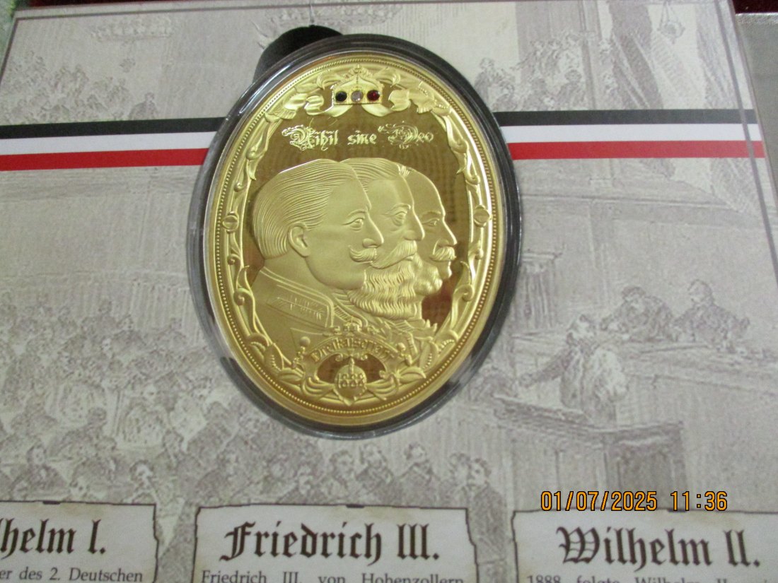  4 Medaillen im Blister Die Kaiser des Deutschen Reichs 440g /1101840   