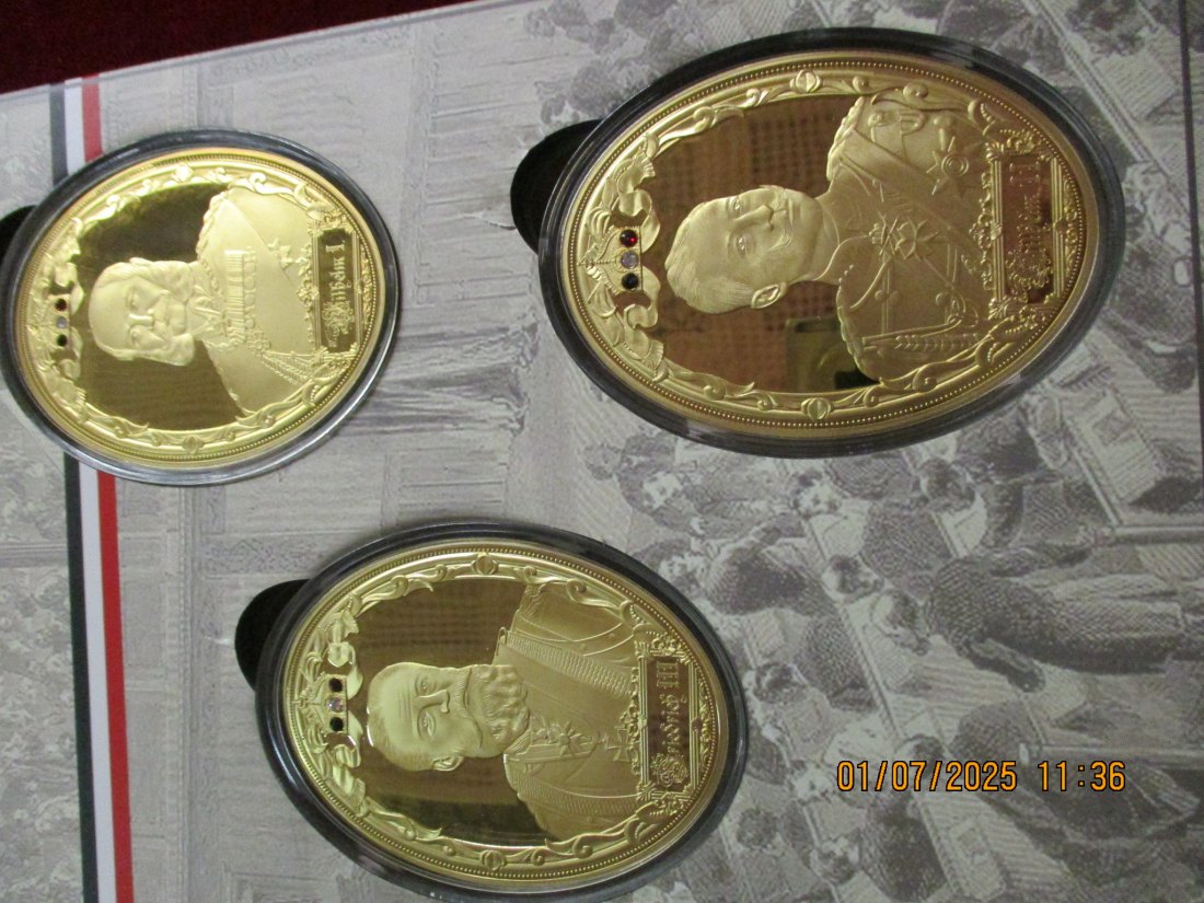  4 Medaillen im Blister Die Kaiser des Deutschen Reichs 440g /1101840   