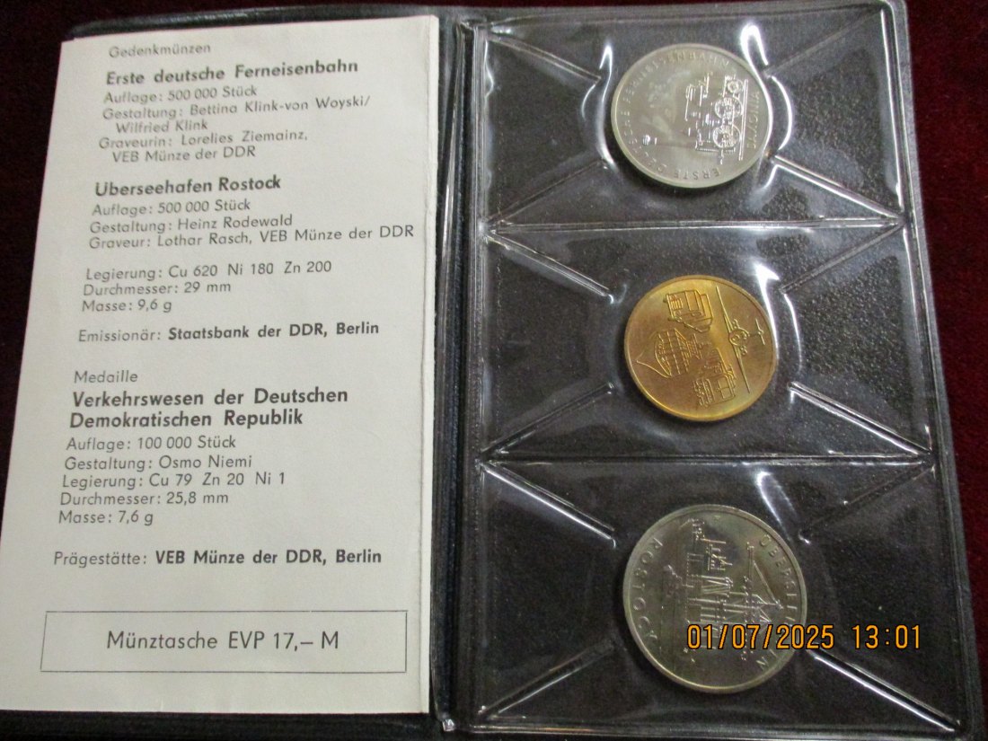  2 x 5 Mark DDR 1988 Verkerhswesen 51g   