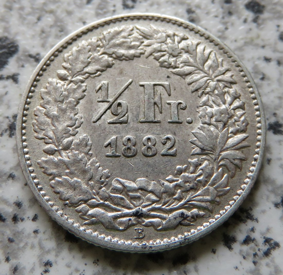  Schweiz 1/2 Franken 1882 Erhaltung   