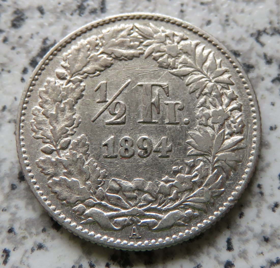  Schweiz 1/2 Franken 1894 A   