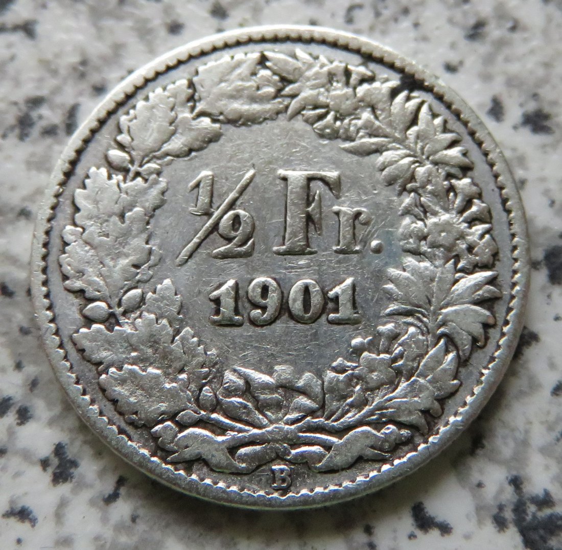  Schweiz 1/2 Franken 1901 B   