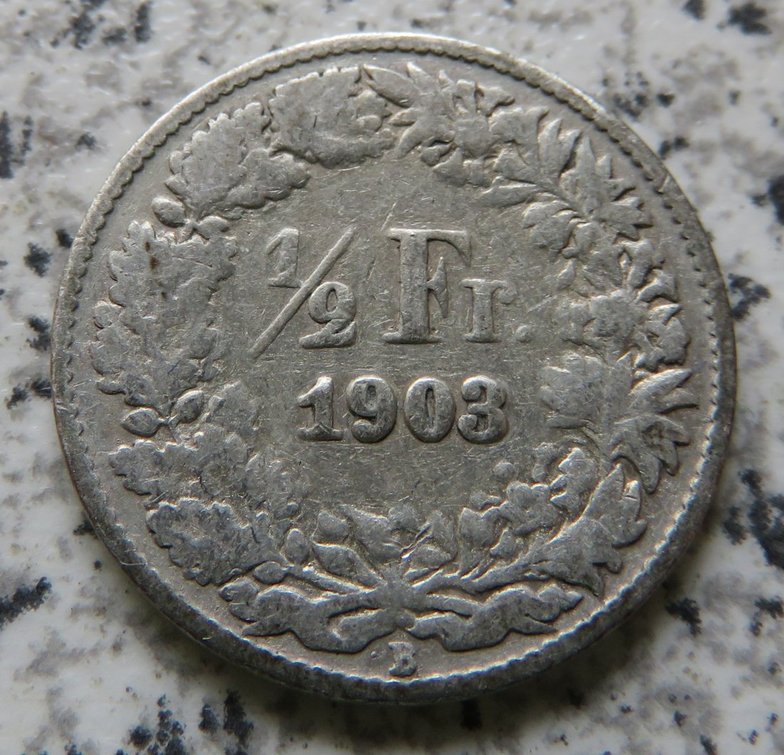  Schweiz 1/2 Franken 1903 B   