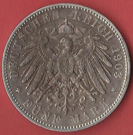  5 Mark Sachsen Georg 1903 Koblenzer Muenzen Studio Münzankauf Koblenz Frank Maurer AL102   