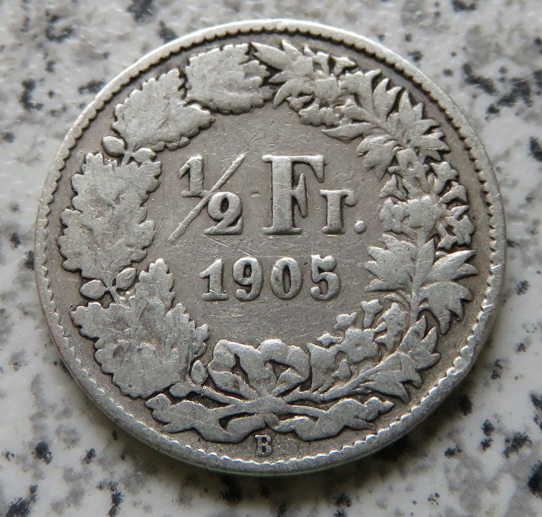  Schweiz 1/2 Franken 1905 B   