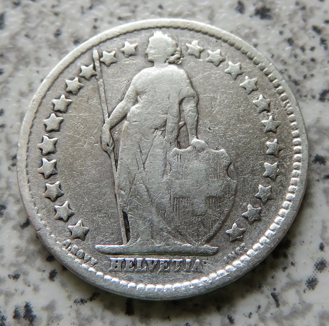  Schweiz 1/2 Franken 1907 B   