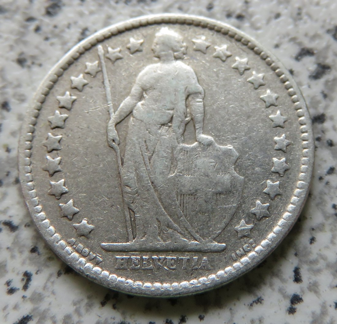  Schweiz 1/2 Franken 1908 B   