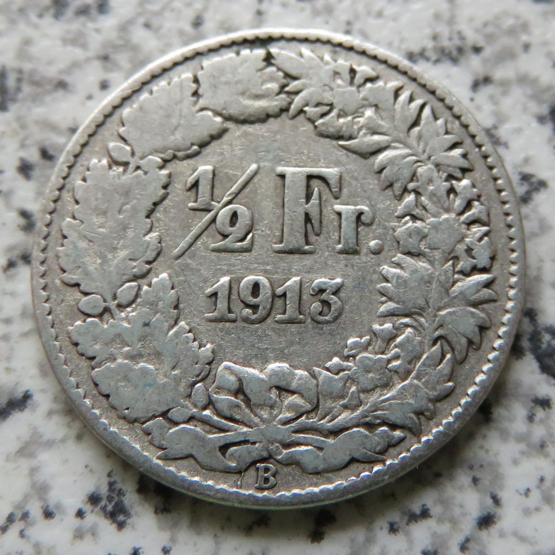 Schweiz 1/2 Franken 1913 B   