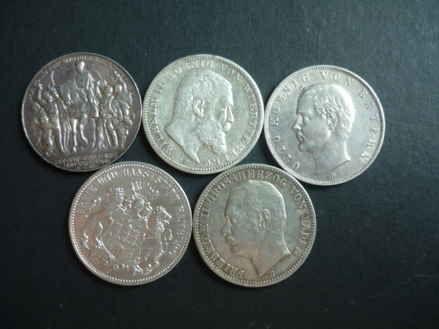  Kaissereich Lot 5 MÜNZEN!   