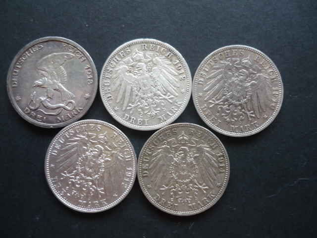  Kaissereich Lot 5 MÜNZEN!   