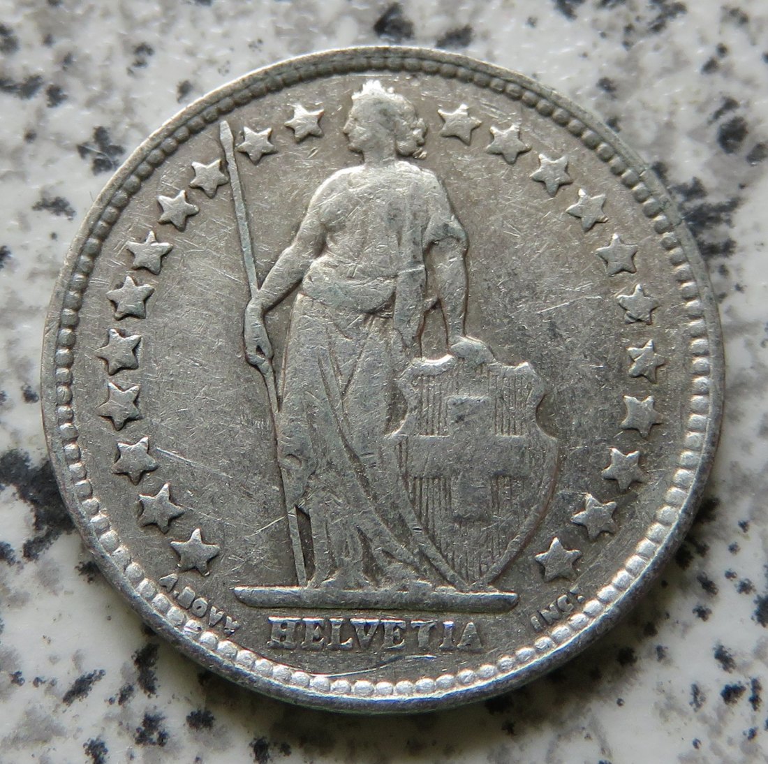  Schweiz 1/2 Franken 1916 B   