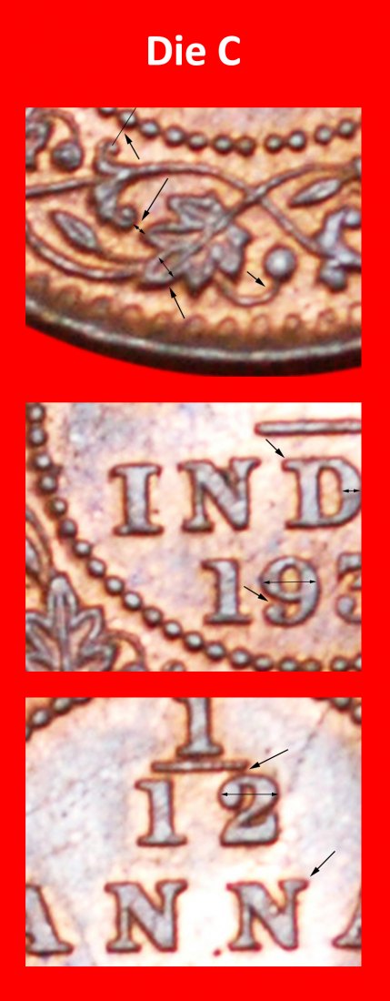Ⰶ ELEFANT (1912-1936): INDIEN★ 1/12 ANNA 1933! GEORG V. (1911-1936) ENTDECKUNG MÜNZE★OHNE VORBEHALT!