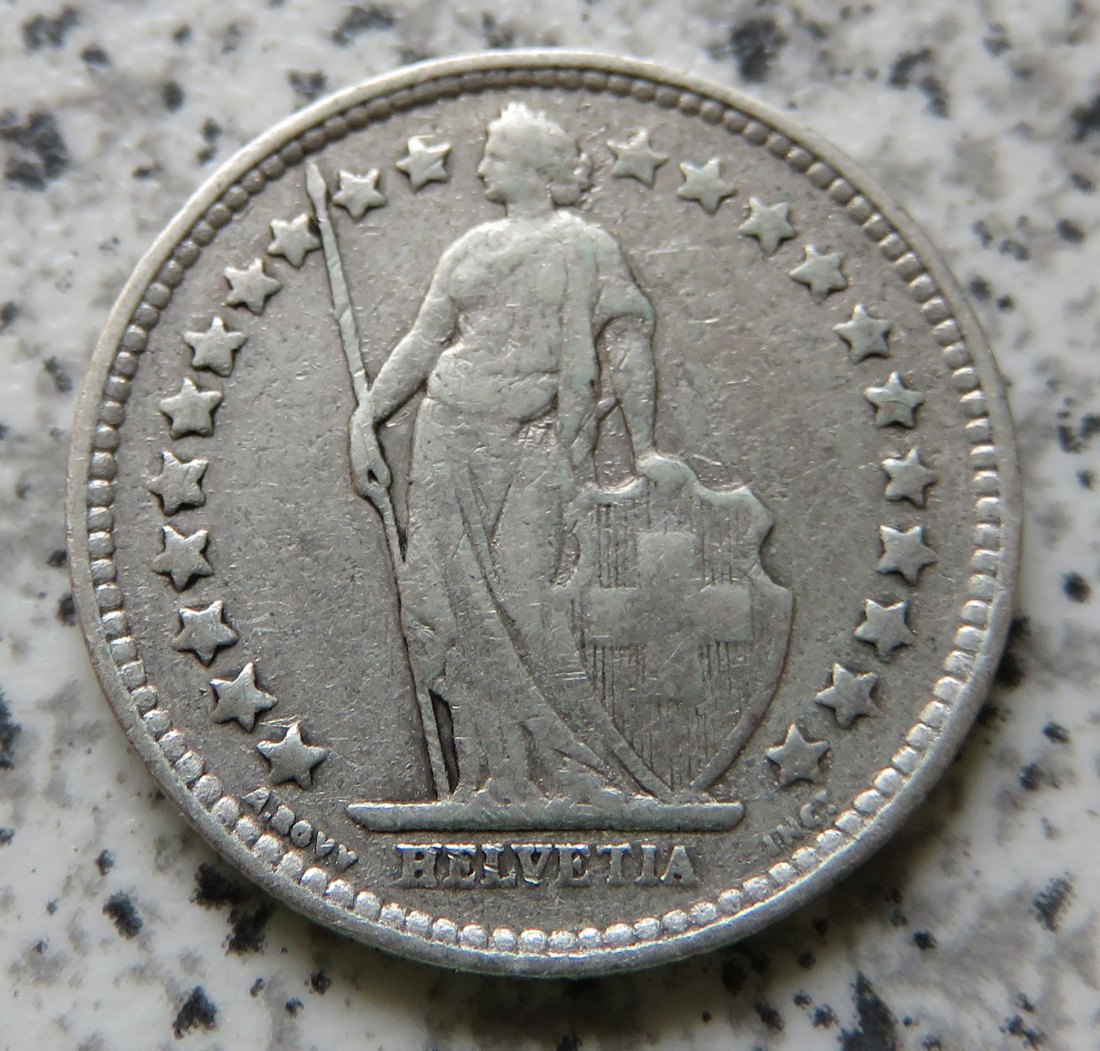  Schweiz 1/2 Franken 1920 B   