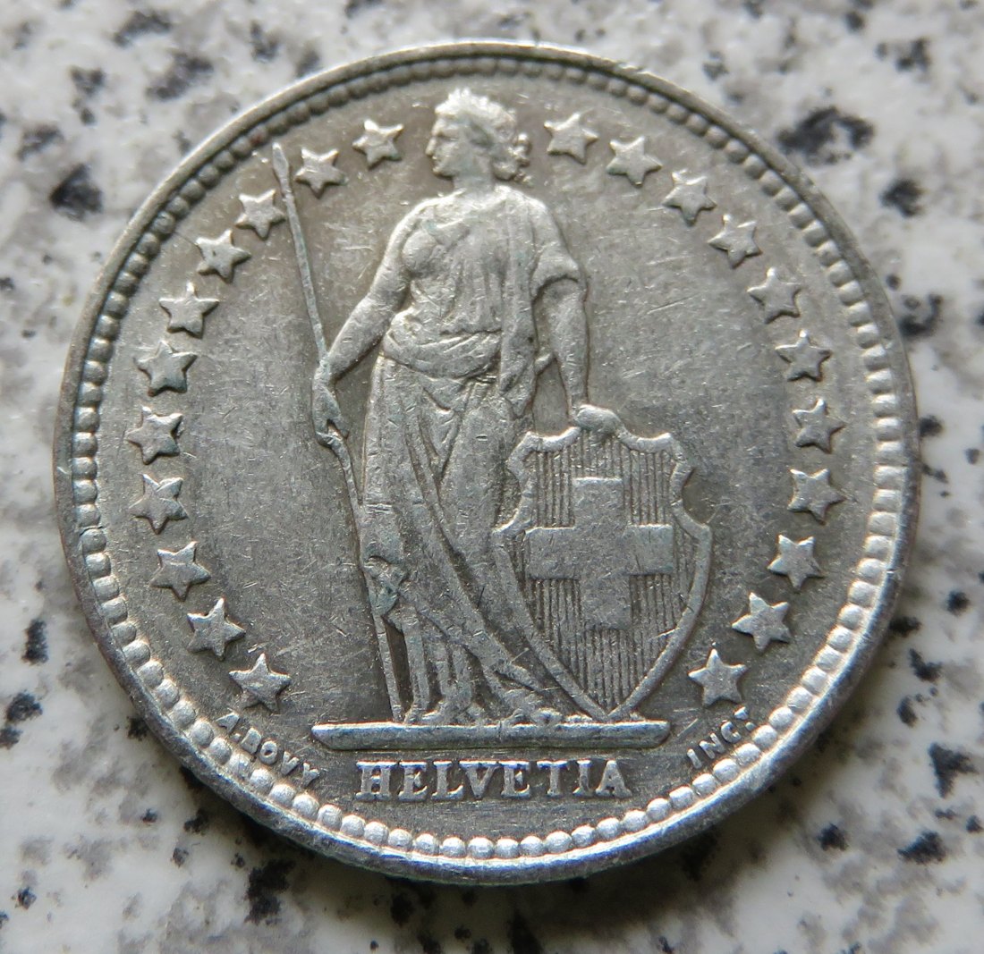  Schweiz 1/2 Franken 1928 B   