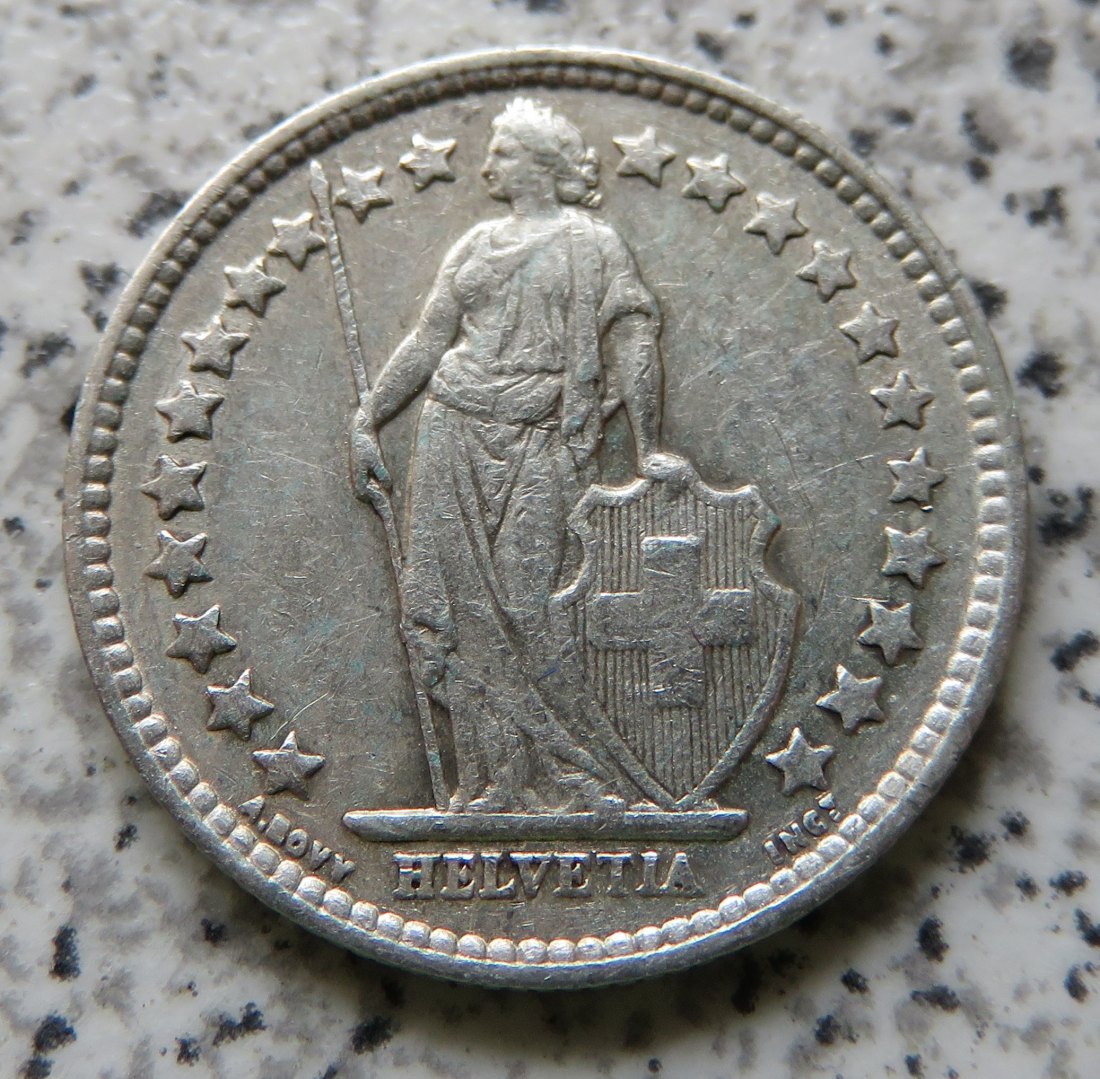  Schweiz 1/2 Franken 1929 B   