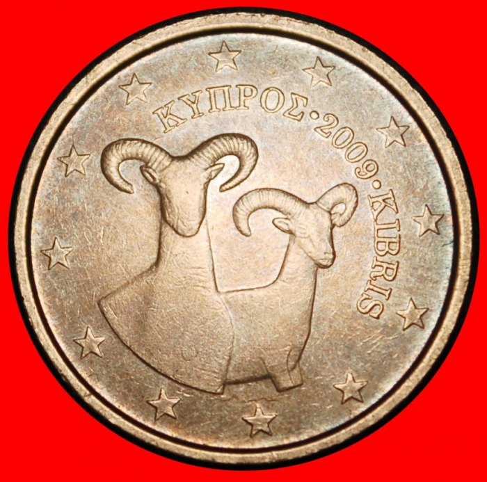  Ⰶ FINLAND (2008-2024): CYPRUS ★ 2 EURO CENTS 2009 MOUFLONS! UNCOMMON! ★LOW START★NO RESERVE!   