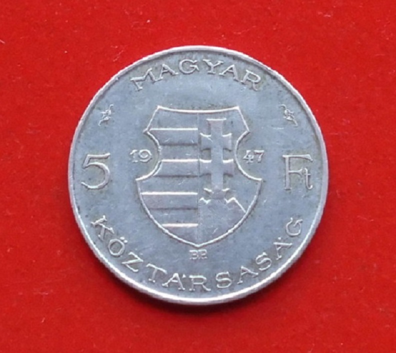  5 Forint 1947 Budapest Ungarn Hungary Silbermünze Lajos Kossuth 12 Gramm selten   