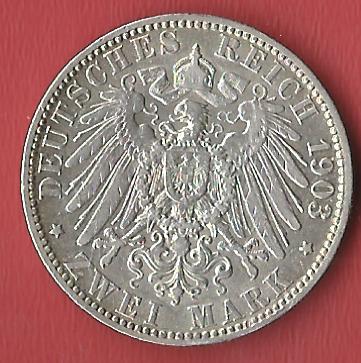  2 Mark Sachsen Georg 1903 Koblenzer Muenzen Studio Münzankauf Koblenz Frank Maurer AL108   