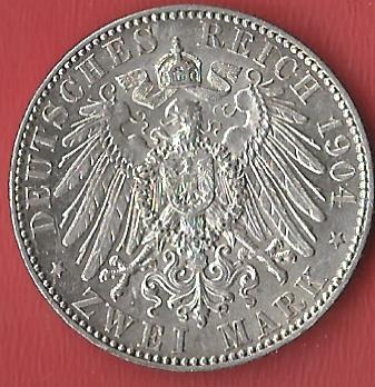  2 Mark Sachsen Georg 1904 vz+ Koblenzer Muenzen Studio Münzankauf Koblenz Frank Maurer AL110   