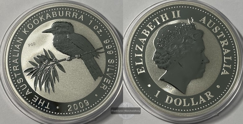  Australien. 1 Dollar 2009 Kookaburra FM-Frankfurt KM#1287 Feinsilber: 31,1g   
