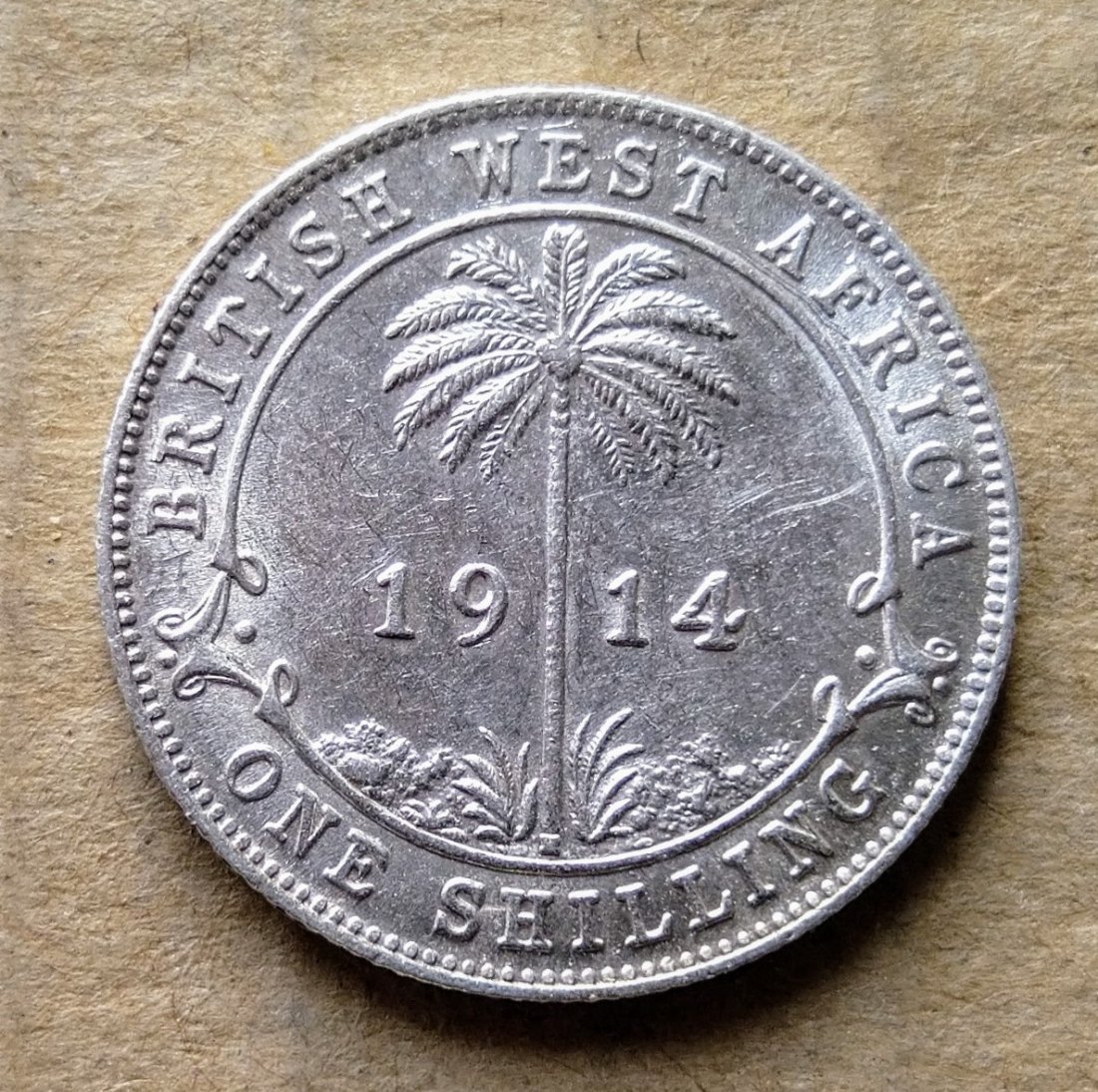 British West Africa 1 Shilling 1914 Silver
