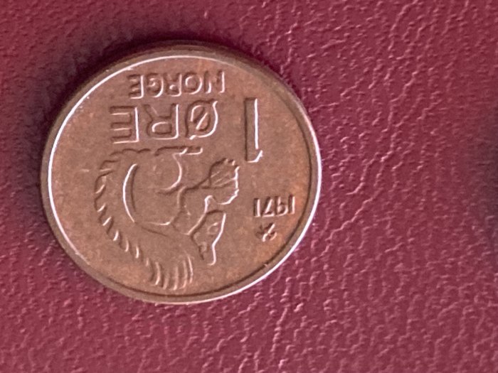 Münze Umlaufmünze Norwegen 1 Öre 1971