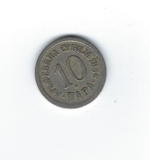  Serbien 10 Para 1884   