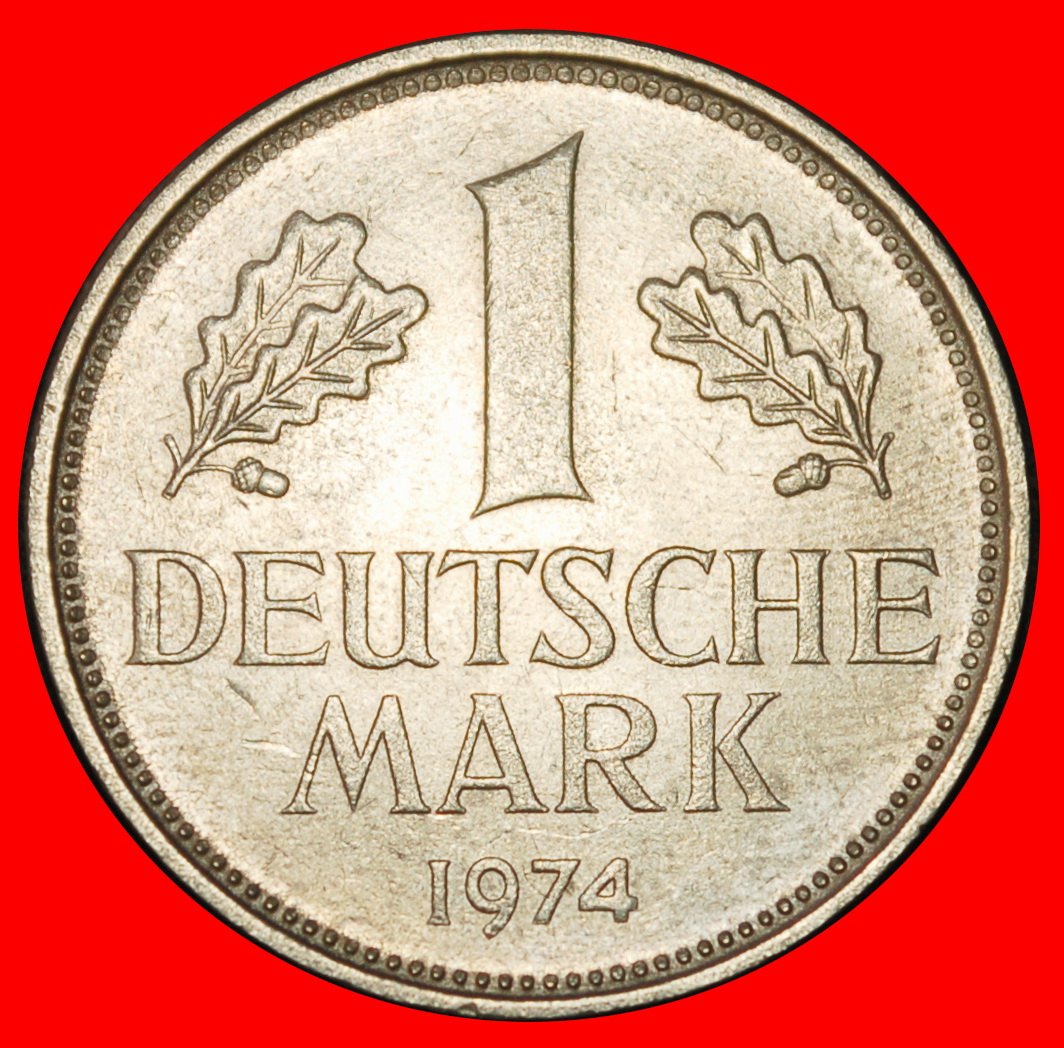 Ⰶ NOT COMMUNIST (1950-2001): GERMANY ★1 MARK 1974F II1+B BADEN-WUERTTEMBERG★LOW START ★ NO RESERVE!