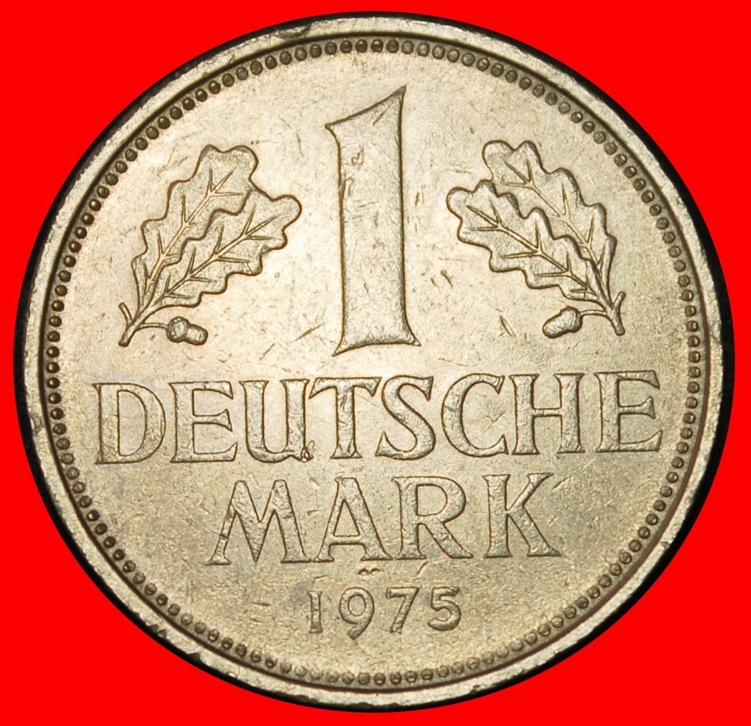 Ⰶ NOT COMMUNIST (1950-2001): GERMANY ★1 MARK 1975F II1+C BADEN-WUERTTEMBERG★LOW START ★ NO RESERVE!