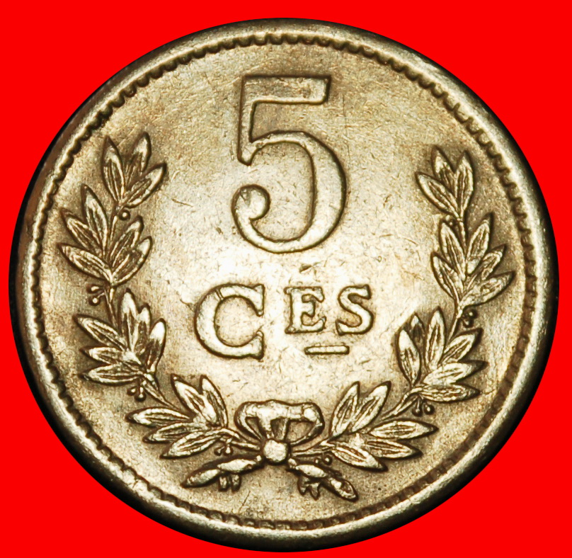  Ⰶ BELGIUM: LUXEMBOURG ★ 5 CENTIMES 1924DEFORMED STARS! CHARLOTTE (1919-1964)★LOW START ★ NO RESERVE!   