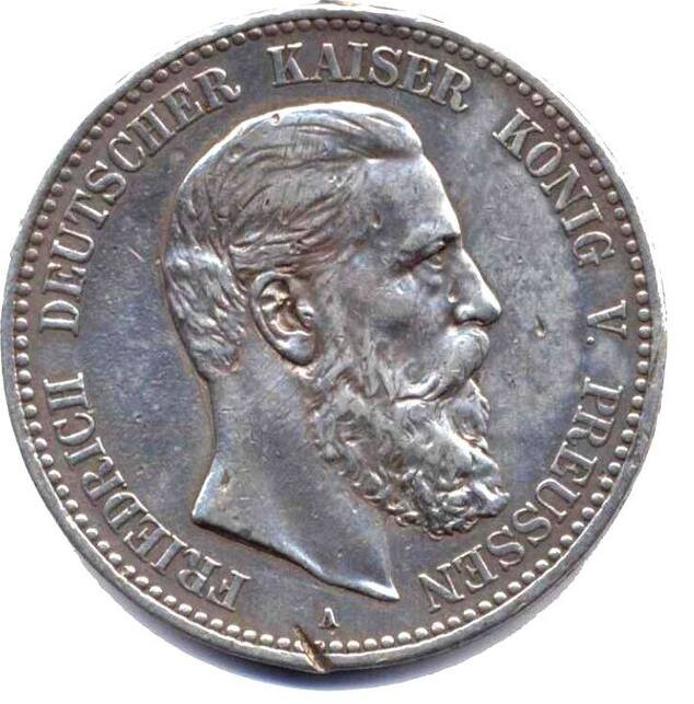 5 MARK Preußen 1888 JÄGER 99 SS