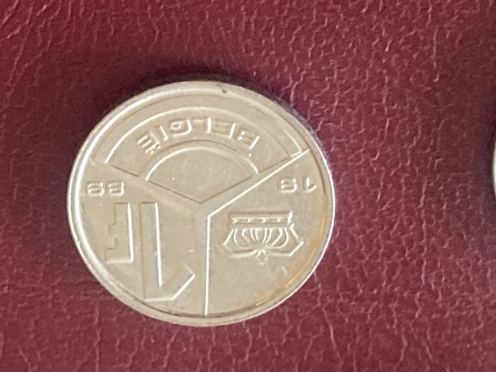 Münze Umlaufmünze Belgien 1 Franc 1989 Belgie